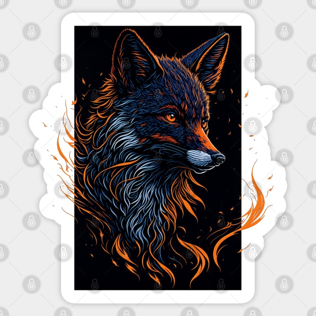 Cute Fox Glow in the Dark Sticker by Sekaifi Studio